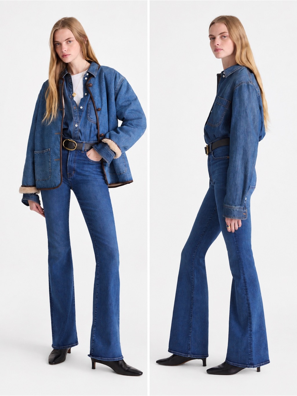 Madewell The Stretch Flare Jeans Carville Wash Size 26 NWT